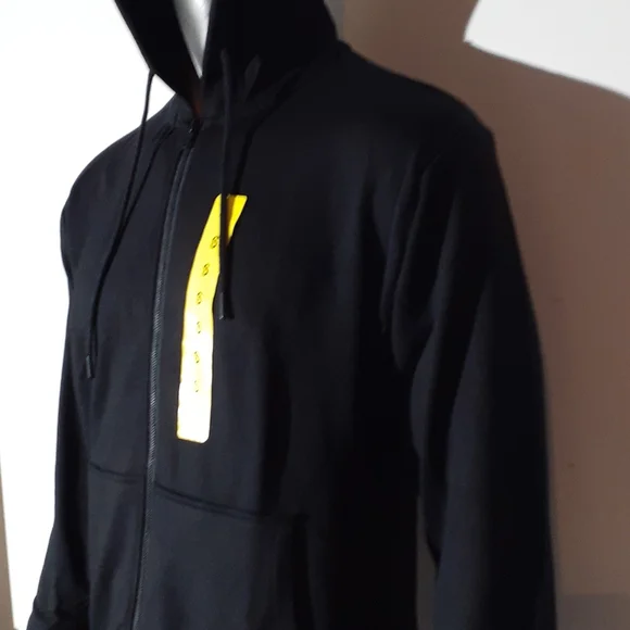 NWT Eddie Bauer Zip Front Hooded Sweatshirt - Small, Medium, XXL - Black - Picture 6 of 7